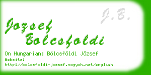 jozsef bolcsfoldi business card
