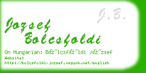 jozsef bolcsfoldi business card